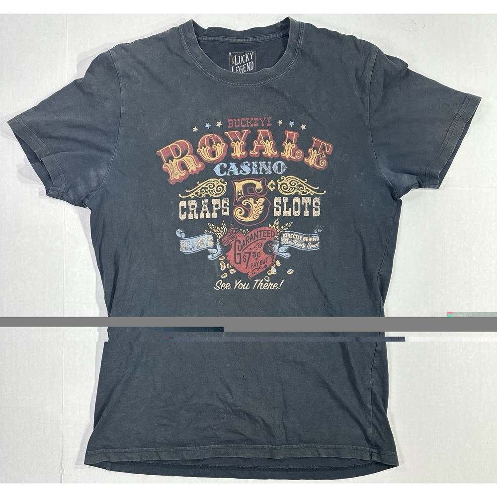 Lucky Legend Buckeye Royale Casino T-Shirt Men's Large Vintage Style Graphic